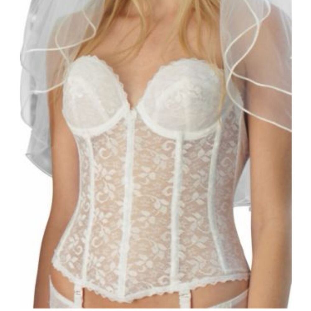 Elegant White Lace Corset